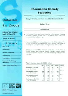 6/01 STATISTIQUES EN BREF - TH. 4 INDUSTRIE, COMMERCE ET SERVICE