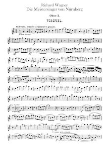 Partition hautbois 1, 2, Die Meistersinger von Nürnberg, Wagner, Richard