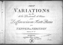 Partition complète, 9 Variations sur l air de la Pastorale de Nina, Op.10 No.1