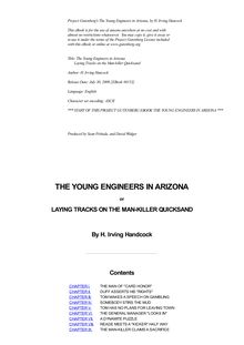 The Young Engineers in Arizona - Laying Tracks on the Man-killer Quicksand