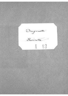 Partition clarinette 1/2 (A, B♭), Dragonette, Offenbach, Jacques