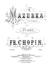 Partition complète (monochrome), Mazurka en C major (Posthumous)