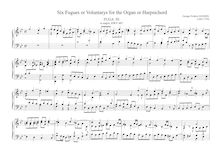 Partition Fugue 3 en B-flat major, HWV 607, 6 Fugues pour pour orgue ou clavecin, HWV 605-610