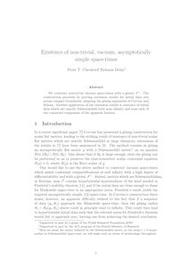 Existence of non trivial vacuum asymptotically simple space times