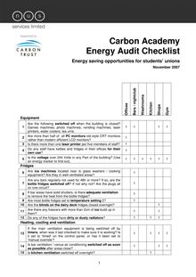 E&E - Audit checklist