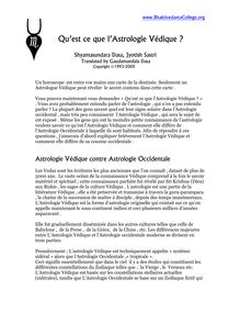French - Qu est ce que l Astrologie Védique ?