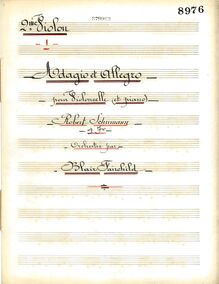 Partition violon 2, Adagio et Allegro, Op.70, Adagio et allegro pour violoncelle (et piano), Op.10