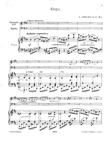 Partition de piano, 4 pièces pour Piano et vents, Op.40