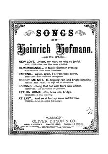 Partition complète, 7 chansons, Hofmann, Heinrich
