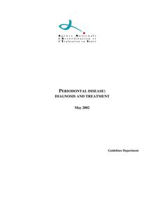 Parodontopathies  diagnostic et traitements - Periodontal disease - Guidelines