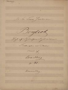 Partition voix et Piano reduction,  Manuscript, Bergliot, Op.42