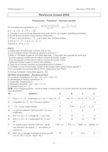 Mathématiques 3e Révisions DNB