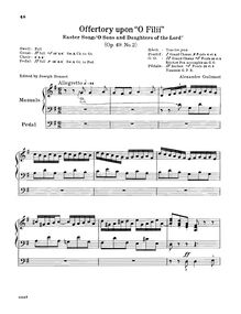 Partition , Offertoire sur O Filii, L Organiste Pratique, Guilmant, Alexandre par Alexandre Guilmant