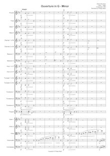 Partition complète, Overture en G minor, G Minor, Bruckner, Anton
