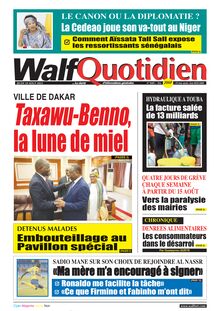 Walf Quotidien n°9409 - du 10/08/2023