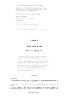 Ayesha, the Return of She