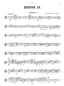 Partition violon 1, corde quatuor No.14, Death and the Maiden, D minor