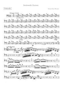 Partition violoncelles, Semiramide, Melodramma tragico in due atti