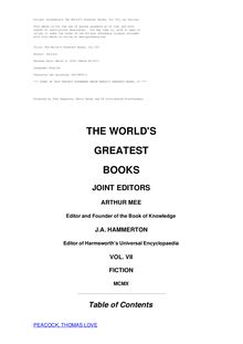 The World s Greatest Books — Volume 07 — Fiction