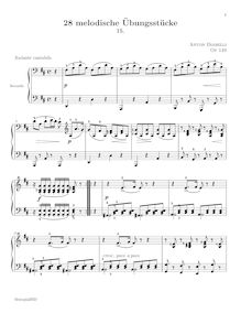 Partition No. 15, 28 Melodische übungstücke, Melodic Practice Pieces