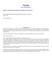 Bulletin international des Sciences Sociales (U.N.E.S.C.O.)  - compte-rendu ; n°4 ; vol.1, pg 541-542