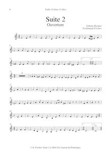 Partition  2 en A minor - alternate parties(violons III pour altos I, Octave violon/Violotta pour altos II, Cembalo/ Organo), Le Journal Du Printemps