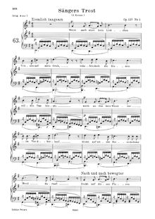 Partition Version pour medium voix, 5 chansons und Gesänge, Op.127