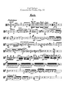 Partition altos, violon Concerto, Op.33, Nielsen, Carl