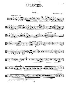 Partition viole de gambe, Andantino sur le thème B-la-f, B♭ major