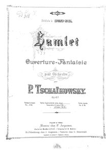 Partition complète, Hamlet (overture-fantasia), Гамлет (Gamlet) par Pyotr Tchaikovsky