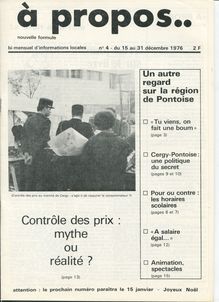 "A Propos.." NS n° 4, du 15 au 31 décembre 1976