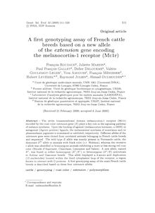 A first genotyping assay of French cattle breeds based on a new allele of the extensiongene encoding the melanocortin-1 receptor (Mc1r)