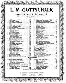 Partition complète, La Gitanella, Gottschalk, Louis Moreau par Louis Moreau Gottschalk