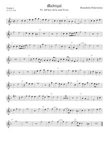 Partition viole de gambe aigue 1, Madrigali a 5 voci, Libro 1, Pallavicino, Benedetto