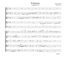 Partition Leggiadra sei, Fantasia, VdGS No.13 - partition complète (Tr Tr T T B), fantaisies pour violes de gambe