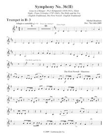 Partition trompette 3, Symphony No.36  Christmas Symphony , F major par Michel Rondeau