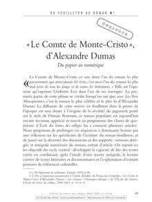 «Le Comte de Monte-Cristo», d Alexandre Dumas