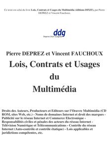 Lois, contrats et usages du multimédia - Pierre Deprez, Vincent ...