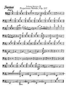 Partition ténor Trombone, Perpetuum Mobile, Op.257, Perpetuum mobile, Ein Musikalischer Scherz
