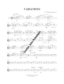Partition flûte 1, Variations, E♭ major, Robertson, Ernest John