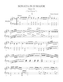Partition complète, Piano Sonata en D, Op.16, "La Chasse"