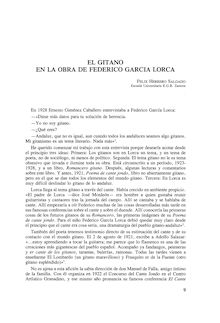 El gitano en la obra de F. García Lorca