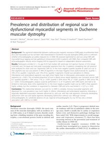 Prevalence and distribution of regional scar in dysfunctional myocardial segments in Duchenne muscular dystrophy