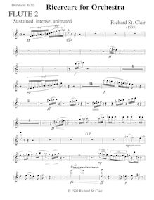Partition flûte 2, Ricercare, St. Clair, Richard