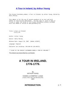 A Tour in Ireland - 1776-1779