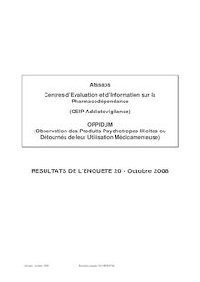 OPPIDUM - Résultats de l enquête 2008
