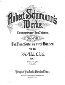 Partition complète (low resolution), Papillons, Schumann, Robert