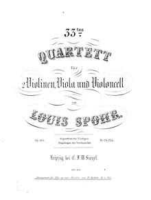 Partition complète, corde quatuor en E-flat major, E♭ Major, Spohr, Louis