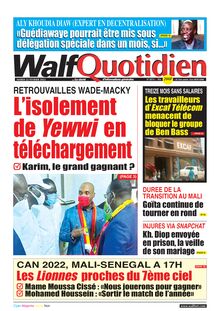Walf Quotidien n°8974 - du mardi 22 février 2022