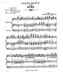 Partition Triumphal March, Aïda, Opera in quattro atti, Verdi, Giuseppe